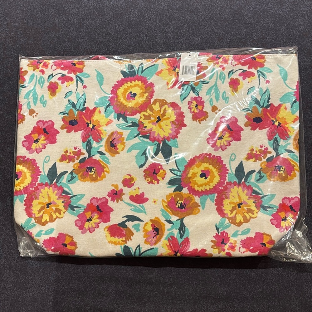Floral Print Tote Bag